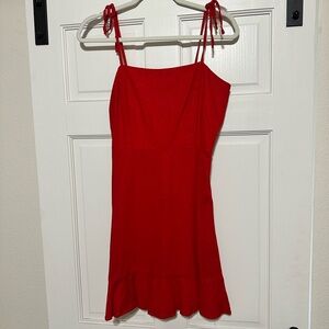 GB Red Tie String Dress